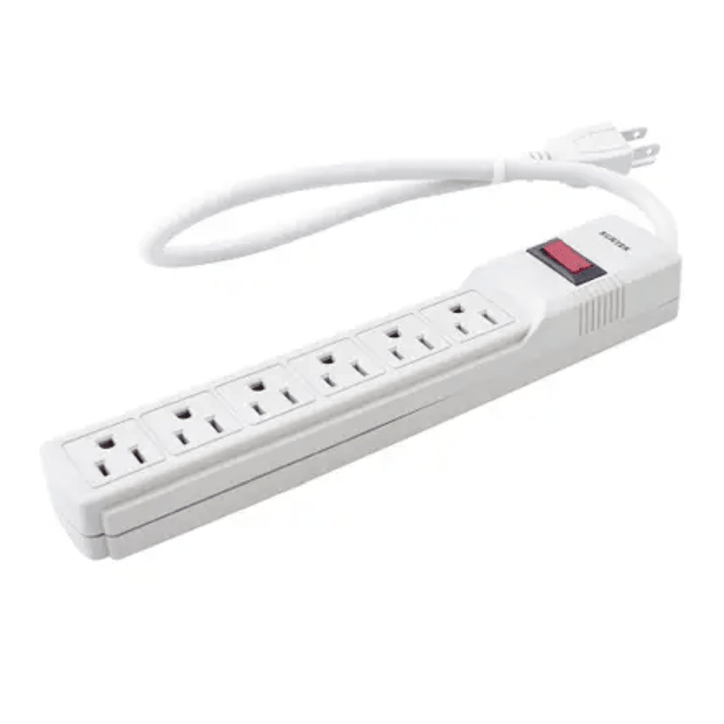 Multicontacto con Supresor de Picos 450 Joules, Voltaje de Entrada: 127 Vca NEMA 5-15P, Con 6 Salidas NEMA 5-15R.