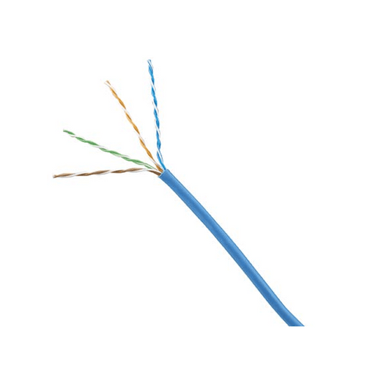 Bobina de Cable UTP 305 m. de Cobre, Azul, Categoría 6 (24 AWG), 1000Mbps, LSZH (Bajo Humo, Cero Halógenos), de 4 pares