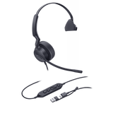 Diadema Alámbrica Yealink UH42 Mono con Audio HD y Conectividad USB-C/A Certificada con Microsoft Teams