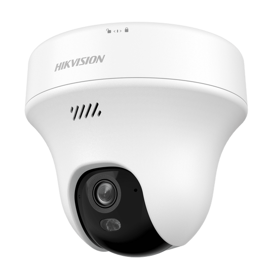 Turret  PT IP 3K Megapixel / Lente 2.8 mm / Dual Light (20 mts IR + 15 mts Luz Blanca) / Wi-Fi / IP54 / dWDR / H.265 / Audio Bidireccional (Micrófono y Bocina) / Micro SD