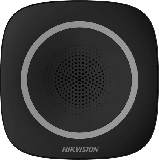 (AX PRO) Sirena Inalámbrica Interior / Color Negro / 110 dB / Estrobo Color Azul