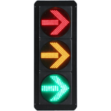Señal de Tráfico Vertical de Giro a la Derecha / LEDs RYG / Carcasa PC y ABS / IP53 / Transformador AC 24 V / Φ 300 mm / Vida útil de LEDs ≥ 100,000 Hrs