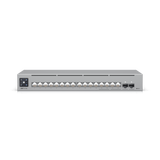 UniFi Switch Pro Max 16 con funciones Capa 3, 16 puertos EtherLight RGB / (4) puertos 2.5 GbE y (12) puertos GbE /(2) puertos SFP+ 10G /con pantalla táctil informativa