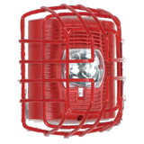 Protector De Rejilla Anti Vandalismo Y Golpes Accidentales, Color Rojo, Para Sirenas/Estrobos/Bocinas System Sensor, Montaje a Ras, 7.40"Altox6.15"Anchox3.39"Profundidad