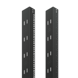 Ángulo roscado de 19 pulgadas para rack ProLine, ajuste de 2000 mm, de acero, negro