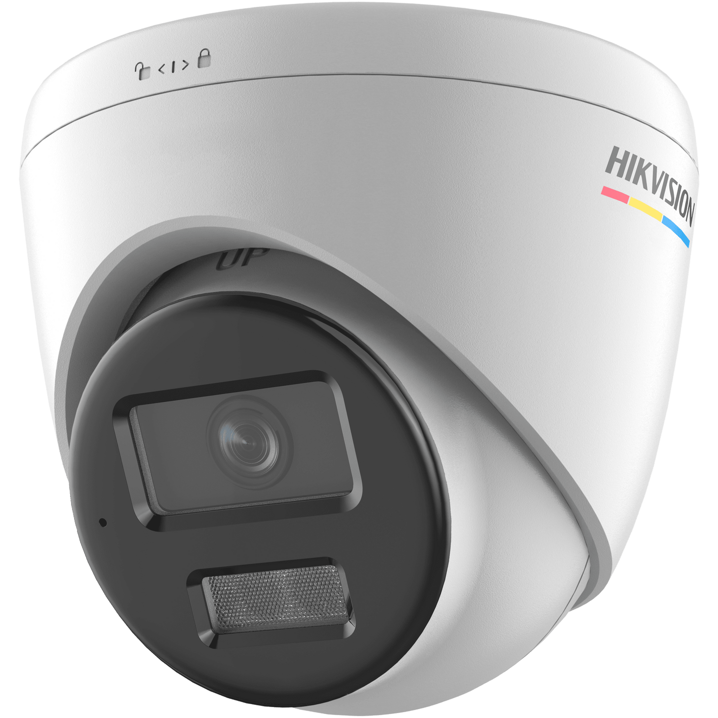 [Dual Light + ColorVu] Turret IP 4 Megapixel / Lente 2.8 mm / 30 mts IR + 30 mts Luz Blanca / Micrófono Integrado / ACUSENSE Lite / Exterior IP67 / WDR 120 dB / PoE / Micro SD