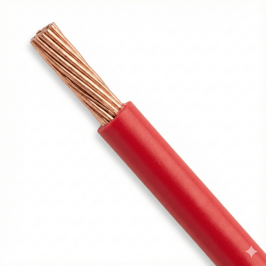 Bobina de 100 metros / Cable Eléctrico de Cobre / Recubierto THW-LS / Calibre 14 AWG / 19 Hilos / Color Rojo.