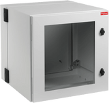 Gabinete Rack ProTek 19U, Bisagra Doble, Ventana de Vidrio, Tipo 4 12, Acero Gris RAL 7035, 922x600x610 mm, Montaje Pared