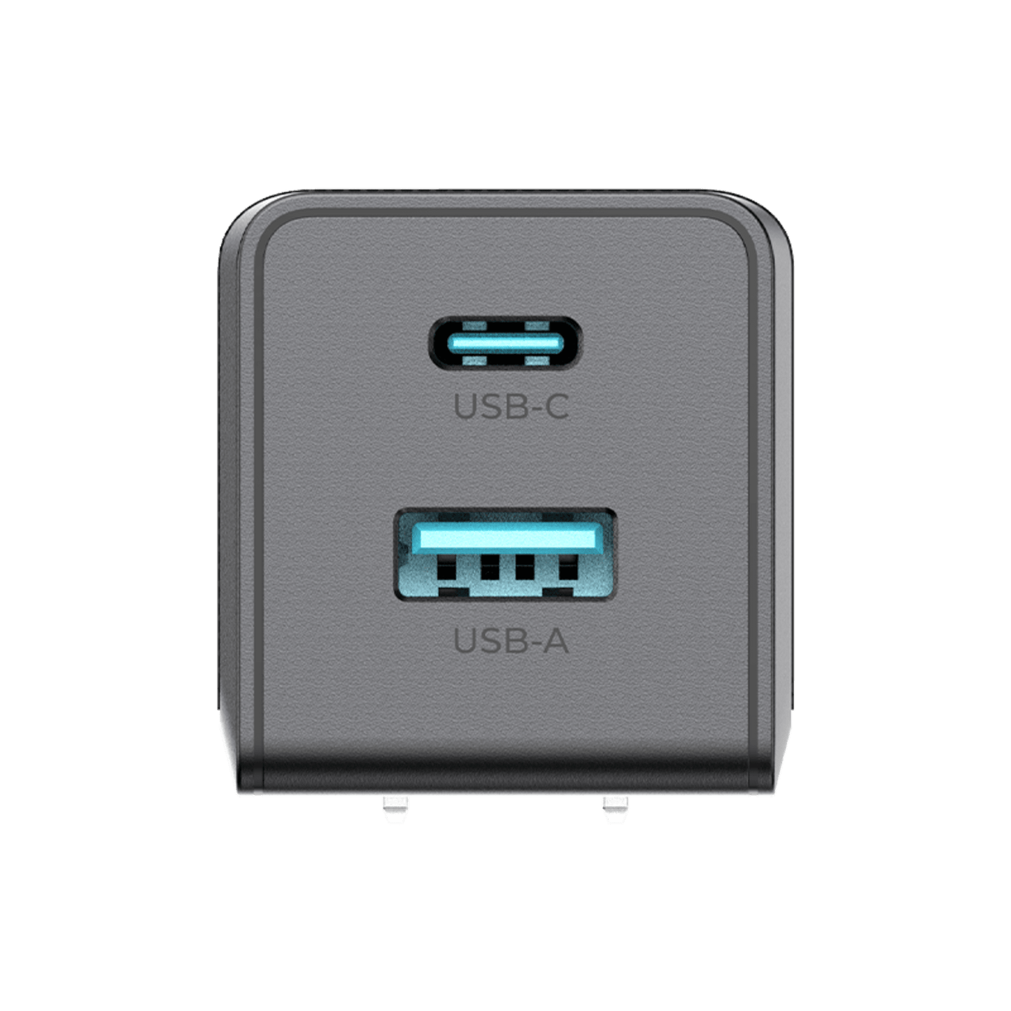 Cargador PRO USB-A / USB-C a C  / Tecnología GaN (Nitruro de Galio / Fast-Charging / Potencia 60W / Velocidad Transferencia 480 Mbps / Material Silicona No Tóxica /  Conector Aluminio Anodizado
