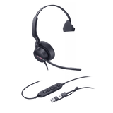 Diadema Alámbrica Yealink UH46 Mono USB-C/A Certificada con Microsoft Teams