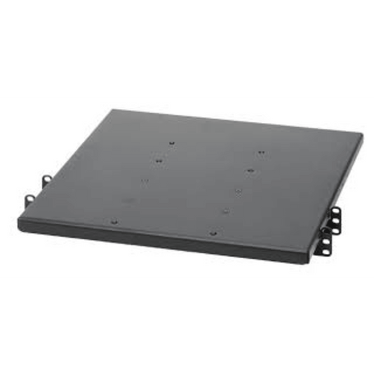 Charola de Doble Fijación en Rack de 2 Postes, 635 mm de Profundidad, y Soporte de Peso de 113 Kg, 1 UR, Color Negro