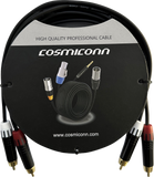 Cable 2 RCA x 2 RCA, conectores negros, con diferenciador de blanco y rojo (2x MT380-RD - 2x MT380-WH), length 3m