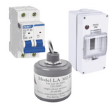Kit de Centro de Carga Para Corriente Alterna, Breaker de hasta  400 Vca de 16 A con Supresor de Picos Transitorios.