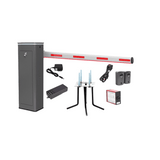 Kit COMPLETO Barrera Derecha XBF Con Corona LED / Brazo Iluminado de 3M / Incluye Sensor de Masa, Transformador, Lazo Magnético, Ancla, Fotoceldas y 2 Controles Inalámbricos