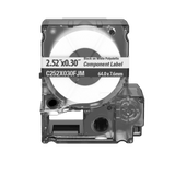 Cassette de Etiquetas de Componente de Poliéster No Adhesivas 2.52W x 0.3H