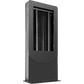 Kiosko modo Vertical para interior color Negro / Soporta Pantallas de 65" hasta 4" de Profundidad / Estructura de Acero con Placa Base 3/8" / 6 Salidas Supresor de Picos UL/cUL / Ventilación Termostática / Puertas de Acceso Se