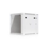 UACC Rack Cabinet 12U (600 x 703 mm) - Gabinete Cerrado para Montaje en Pared con Puerta Frontal de Vidrio Templado, Puerta Trasera Abatible (Swing-Out) y Paneles Laterales Removibles con Llave