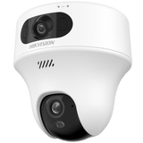 Turret PT  IP de doble lente de 6 Megapixel / Lente 2.8 mm / Dual Light (20 mts IR + 15 mts Luz Blanca) / Wi-Fi / IP54 / dWDR  / H.265 / Audio Bidireccional (Micrófono y Bocina)