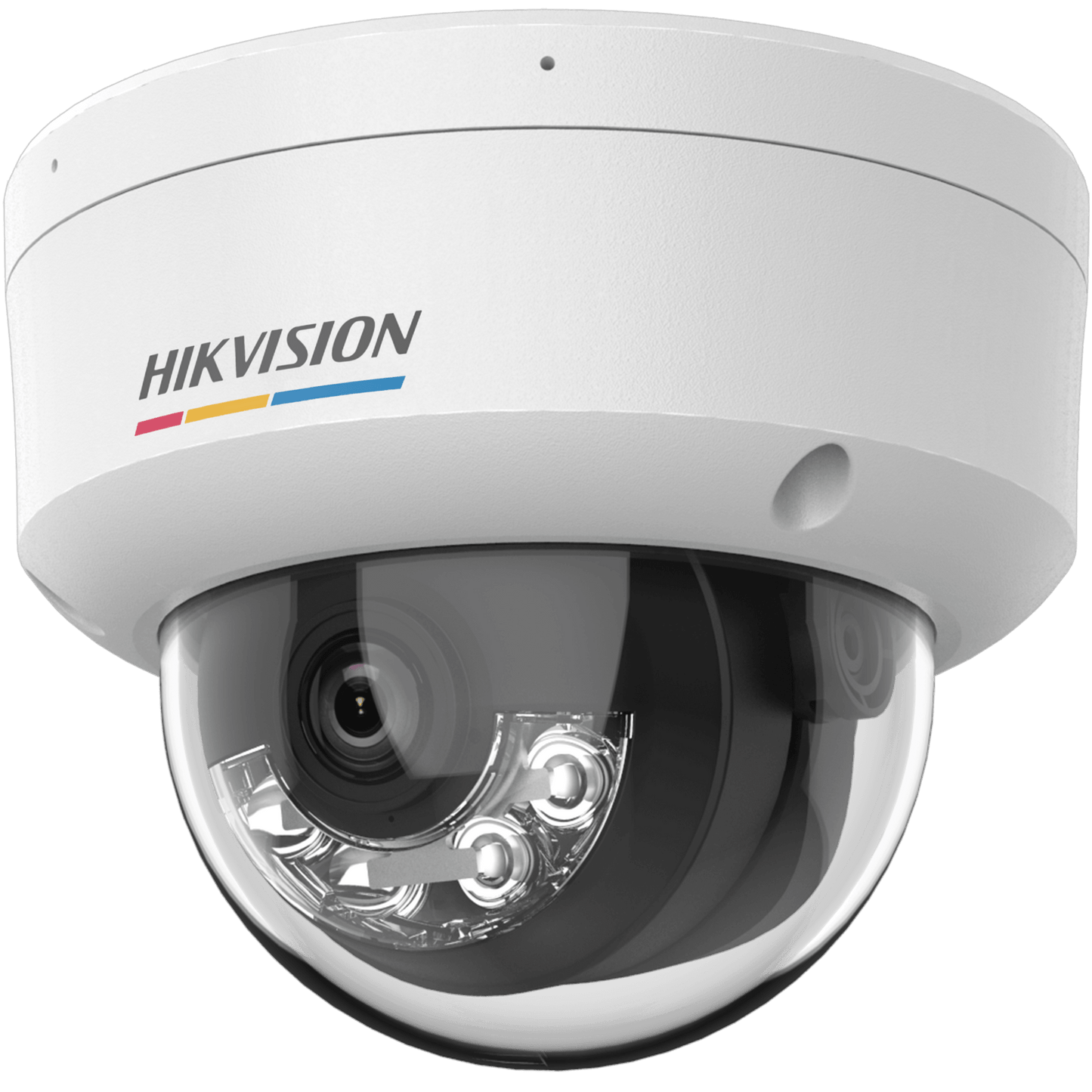[Dual Light + ColorVu] Domo IP 2 Megapixel / Lente 2.8 mm / 30 mts IR + 30 mts Luz Blanca / Micrófono Integrado / ACUSENSE Lite / Exterior IP67 / IK08 / dWDR / PoE / Micro SD