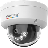 [Dual Light + ColorVu] Domo IP 2 Megapixel / Lente 2.8 mm / 30 mts IR + 30 mts Luz Blanca / Micrófono Integrado / ACUSENSE Lite / Exterior IP67 / IK08 / dWDR / PoE / Micro SD