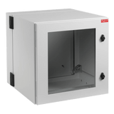 Gabinete Industrial ProTek de Puerta con Ventana, Protección NEMA Tipo 12; IP55; IK10, Abatible, Fabricado en Acero, 12 UR, Color Gris Claro
