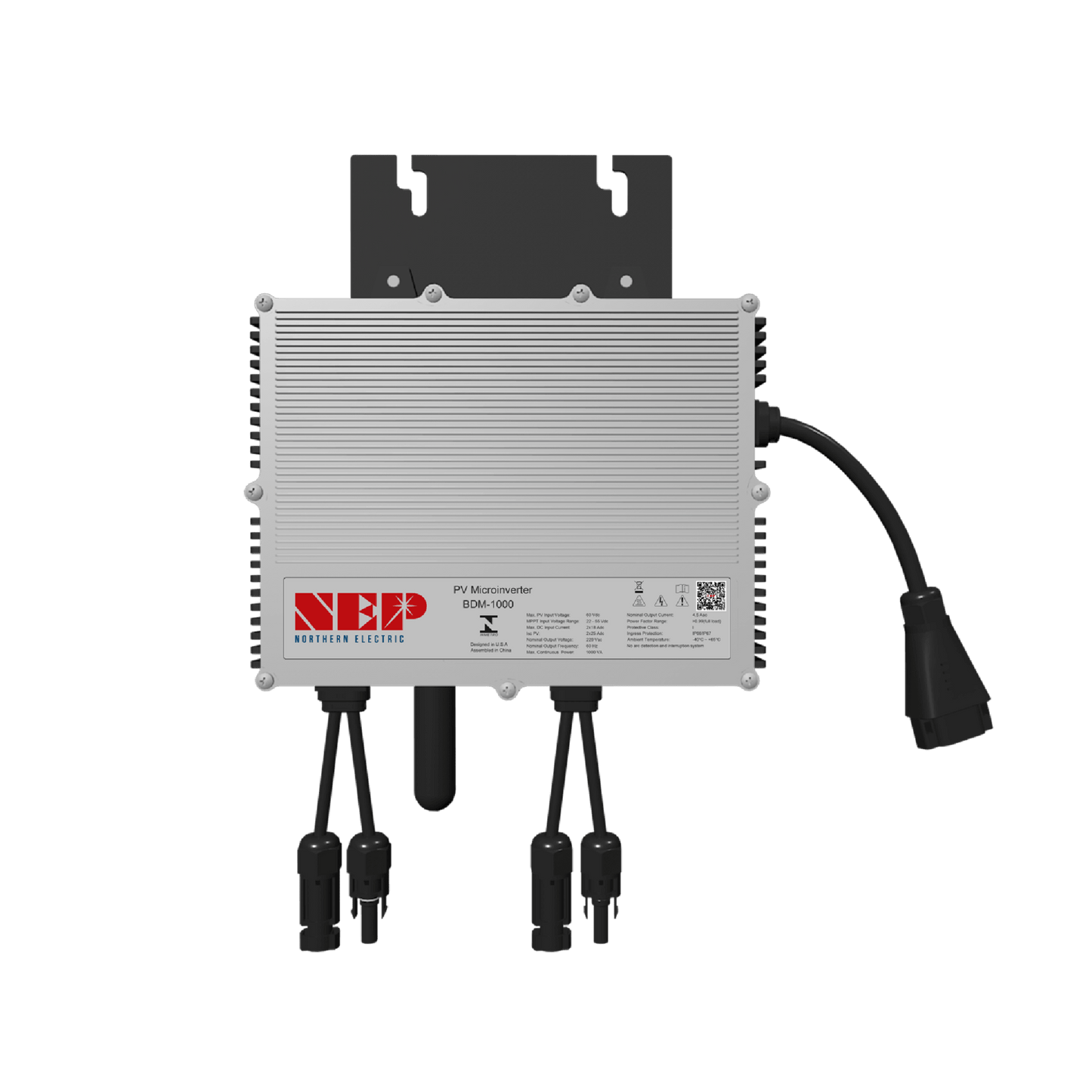 Microinversor 1 Kw, 127 Vca,  WIFI, IP67, Para 2 Módulos de Hasta 750 W, Incluye Conector Troncal