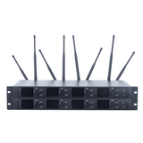 Receptor Inalámbrico | 8 Canales | Transmisión Digital U-Band 540-690 MHz | Modulación PI/4-DQPSK | Pantalla TFT-LCD 2.2" | Salida Balanceada y Desbalanceada | Encripción de Audio | Escaneo de Frecuencia