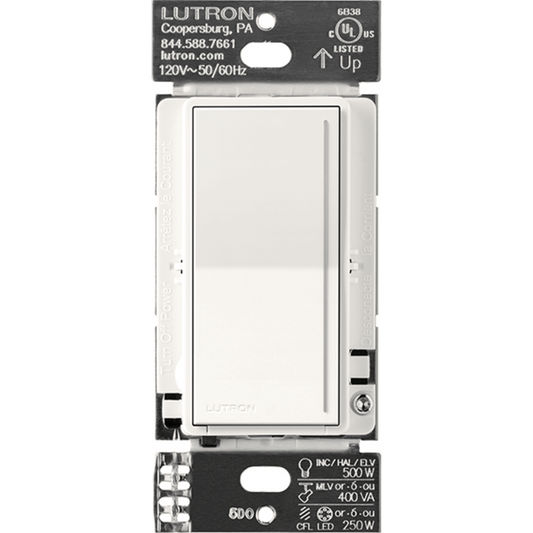 (RadioRa3) Atenuador táctil Sunnata Dimmer PRO color brilliant white, requiere cable neutro / soporta 250W LED
