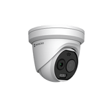 (Hikmicro) Turret IP Bi-espectral (Térmica + Óptica) / Sensor Térmico 256x192 / Sensor Óptico 5MP / Detección de Temperatura (-20°C a 650°C) / IA con Modelo GUANLAN / Luz Híbrida Inteligente / PoE / IP67