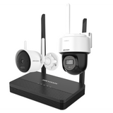 Kit IP Inalámbrico 2 Megapíxel / NVS 4 Canales / 1 Cámara Bala Exterior + 1 Cámara Turret Interior con Lente 2.8 mm y Dual Light / Audio Bidireccional (Micrófono y Bocina) / Soporta Micro SD de 512 GB