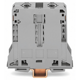 Borna de Paso para Corrientes Elevadas, 95 mm², POWER CAGE CLAMP, 2 Puntos de Conexión, 232 A, 1000 V, Montaje Carril DIN 35x15, Gris