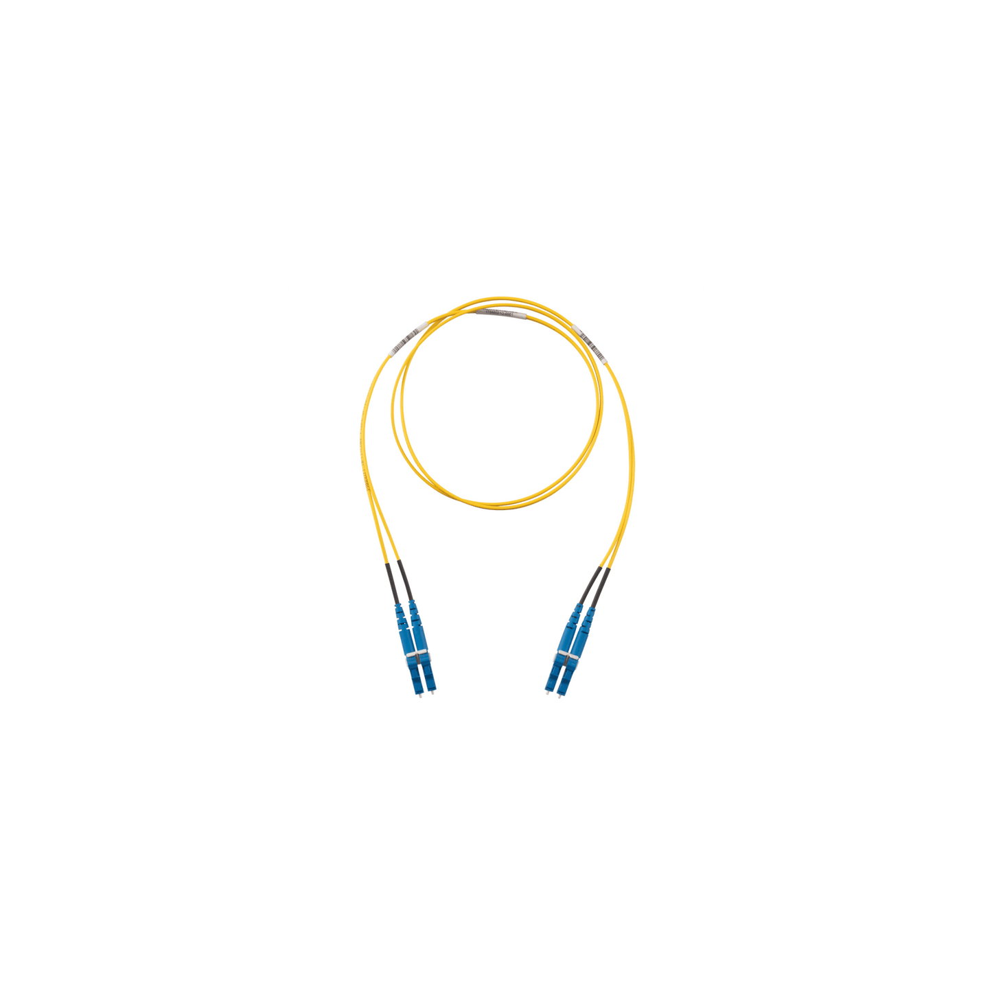 Jumper de Fibra Optica Monomodo 9/125 OS2, LC-LC Duplex, OFNR (Riser), Color Amarillo, 25 Metros