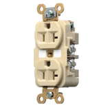 Contacto Dúplex 20 A 125 V / 2 Polos 3 Hilos / Color Marfil /Nema 5-20R /Grado Industrial.