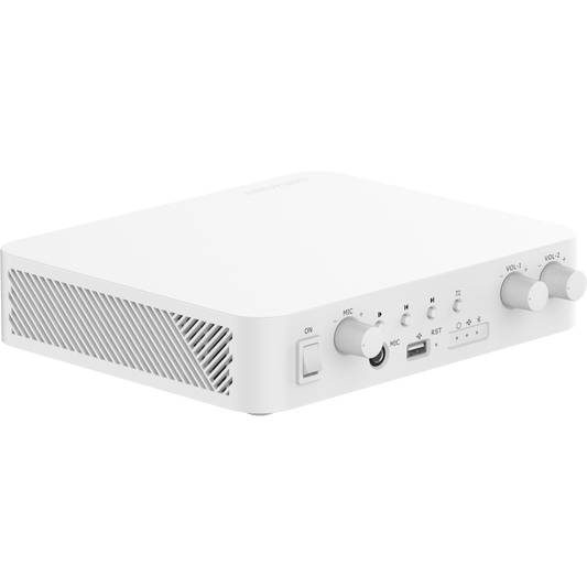 Amplificador una Zona | 2 Canales de 40 W | 70/100V | Bluetooth | Uso Interior | Compatible con Hik-Connect