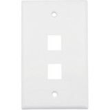 Placa de Pared (Face Plate) / 2 Puertos / Color Blanco / Caja con 20 Piezas / ABS