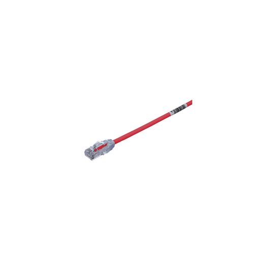 Cable de Parcheo UTP Cat6A, CM/LSZH, Diámetro Reducido (28AWG), Color Rojo, 15ft