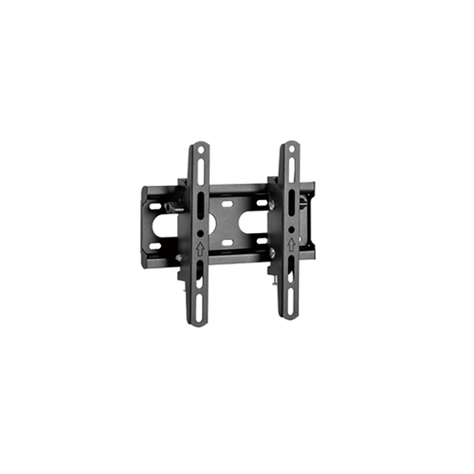Soporte de Pared con Inclinación para monitores hasta 43"|Compatible VESA 75x75 a 200x200 | Capacidad de Carga 45 kg | Separación de la pared 53 mm | Fabricado en acero | Color Negro
