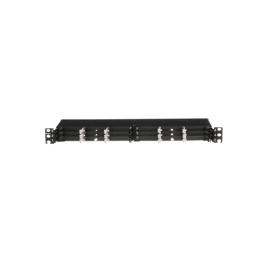 Panel de Distribución de Fibra Óptica, Acepta 18 Cassettes HD Flex™ en 4 Espacios, Hasta 144 Fibras, 1 UR
