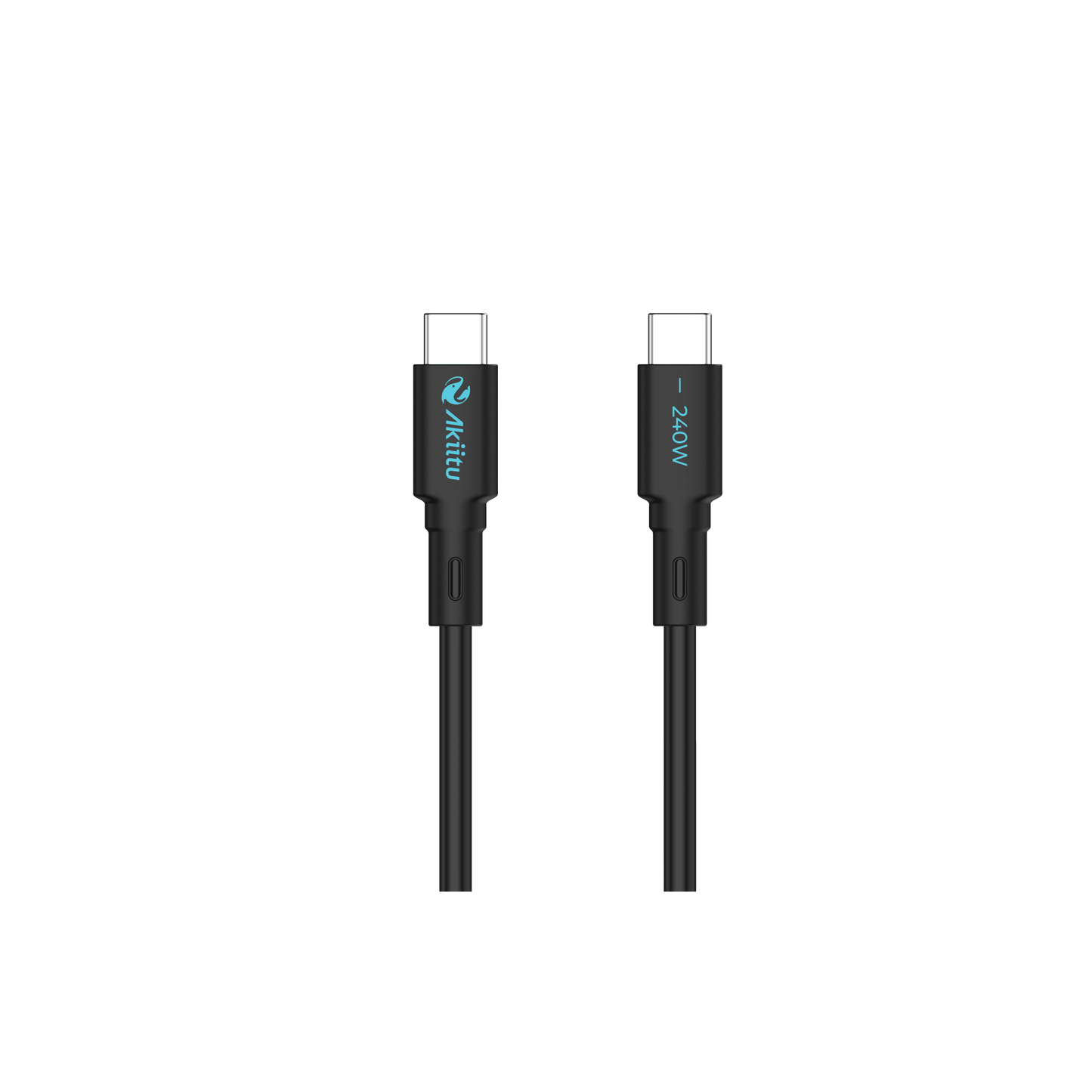 Cable de Carga USB-C a C / 1 Metro / Tecnología GaN (Nitruro de Galio) / Fast-Charging / Potencia 240W / Velocidad Transferencia 480 Mbps / Material  /  Conector Aluminio Anodizado