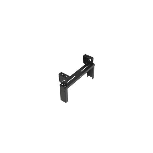 Rack de Distribución Aéreo de 2 Postes PanZone®, Rieles Roscados #12-24, de 4 UR, Color Negro