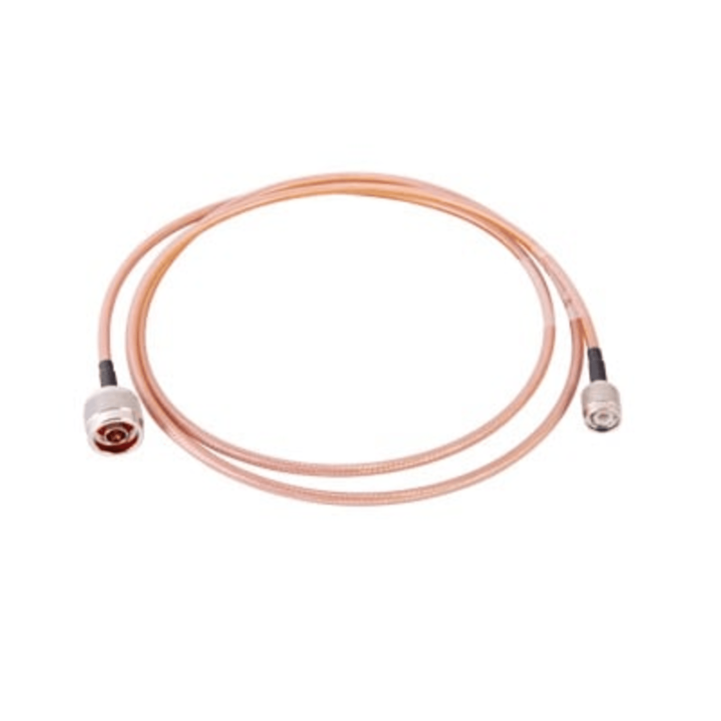 Jumper de 150 cm fabricado con cable LP-142, conector "N" y conector "TNC" en el otro extremo