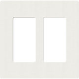 Placa de pared 2 espacios, para atenuador (dimmer), apagador ó control remoto inalámbrico LUTRON.