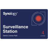 Licencias de Dispositivos de Vigilancia Synology | Paquete de 4 Licencias | Compatibilidad con Cámaras IP, Módulos de E/S, Altavoces IP | Gestión Centralizada CMS | Licencias Predeterminadas Incluidas.