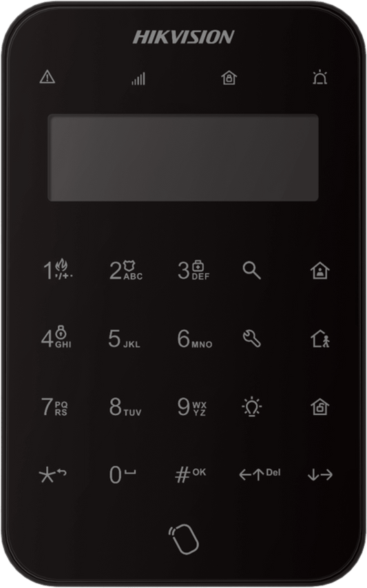 (AX PRO) Teclado Inalámbrico con Pantalla LCD para Armado y Desarmado / Color Negro / Funciones de Automatización para control de Relevadores