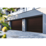 Sección para puerta de Garage / Lisa / Imitacion Madera / BLACK WALNUT/ Para GARAGE208B / Estilo Americana.