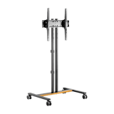 Soporte Móvil para Pantalla | Compatibilidad VESA 200x200 hasta  600x400 / Ruedas con Frenos / Ajuste de Altura y Ángulo / Soporte para TV de hasta 55 Pulgadas / Capacidad de Peso 35 kg