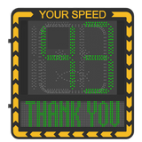 Pantalla LED de Señalización de Velocidad por Radar / Detección de Velocidad en Tiempo Real / Rango de Detección de 100 m / Hasta 32 Objetivos Detectados / Pantalla LED de Alta Visibilidad / Instalación en Carril o Later