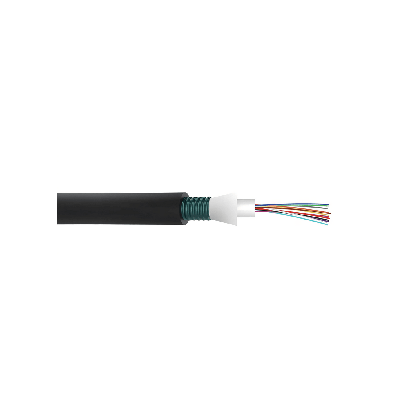 Cable de Fibra Óptica de 24 hilos, Monomodo OS2 , Interior/Exterior, Armada, Loose Tube 250um, OFCP (Plenum), Precio Por Metro