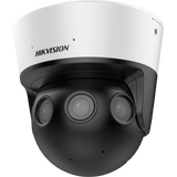 PanoVu Series / Vista Panorámica 180° / 32 Megapixel en Total / 4 Lentes 2.8 mm (4 Lentes 8 Megapixel) / 20 mts IR / 2 Micrófonos Integrados / NEMA 4X / DARKFIGHTER / Exterior IP67 / IK10 / 12 Vcc / PoE+ / Micro SD