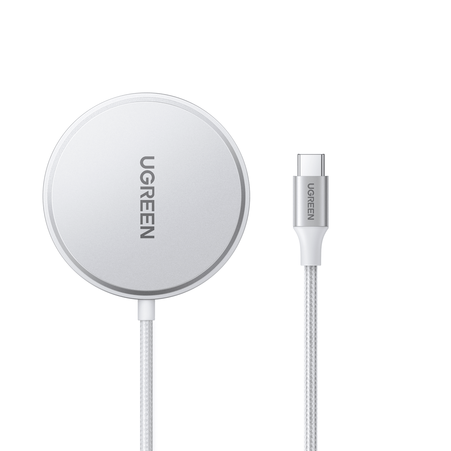 Cargador Inalámbrico Magnético 15W / Protocolo Qi 2 / USB-C 9V 2.2A / Eficiencia 83% / Protección Multinivel / Material PC+ABS+Aleación Aluminio / Cable 1.5m